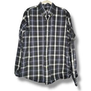 Vintage Men's J. Crew Plaid Button Down Shirt 91234 XL